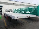 30 Foot 3 Axle Flat Bed Semi Trailer 30-50 Tons