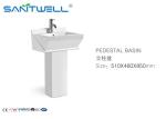 Antique stand alone wash basin Two Piece Structure 510*460*850mm Size
