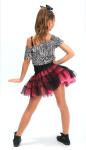Animal Prints Zebra Tank Top Polka Dot Cerise Tulle Skirt Outfit Black Leotard