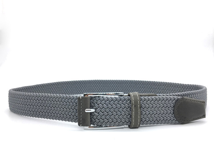 Custom Fabric Braided 3.5cm Men Elastic Trouser Belts