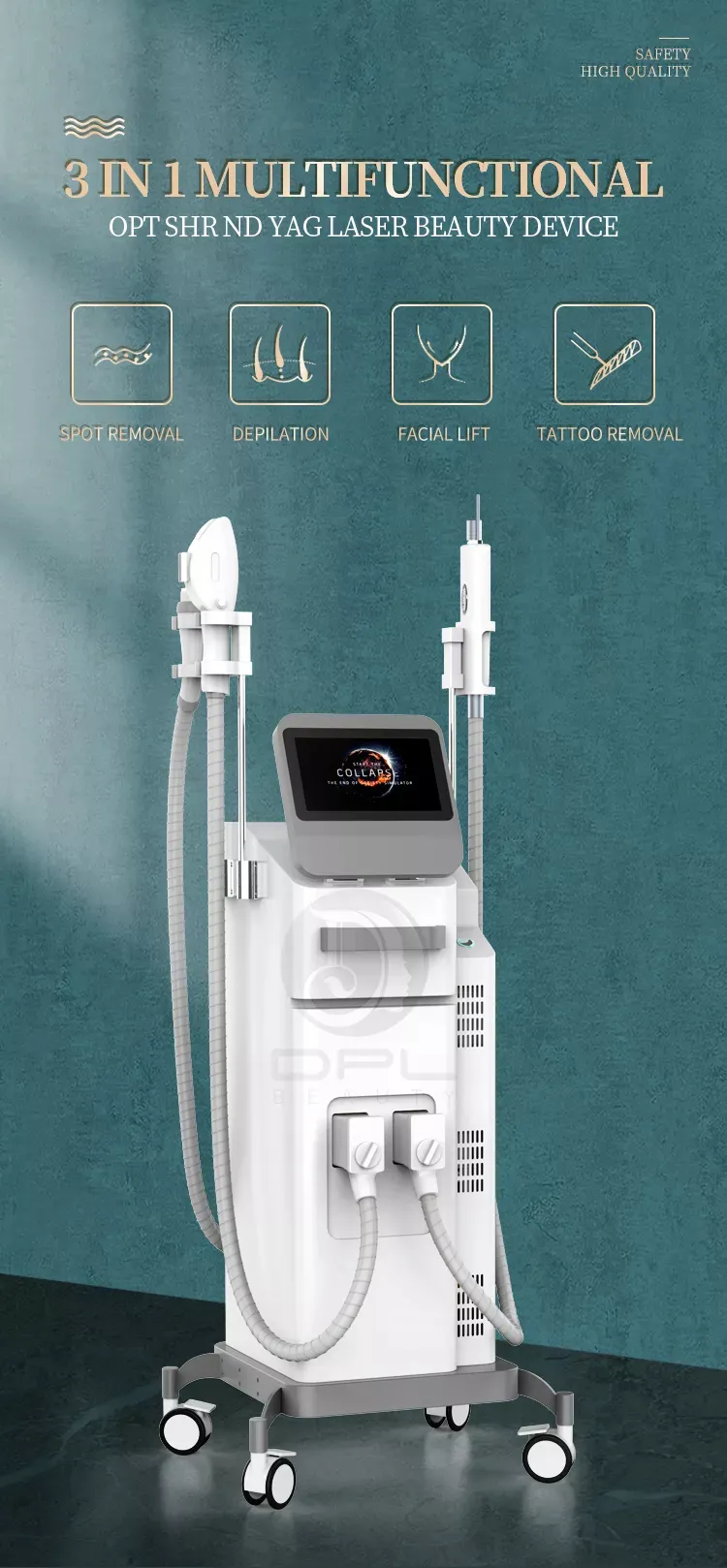 Good Quality Ice Semiconductor Laser Hair/Pigment Removal Beauty Machine Skin Whitening Anti-Aging