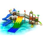 Swimming Pool Game Fiberglass Large Kids Slide Anti Ultraviolet
