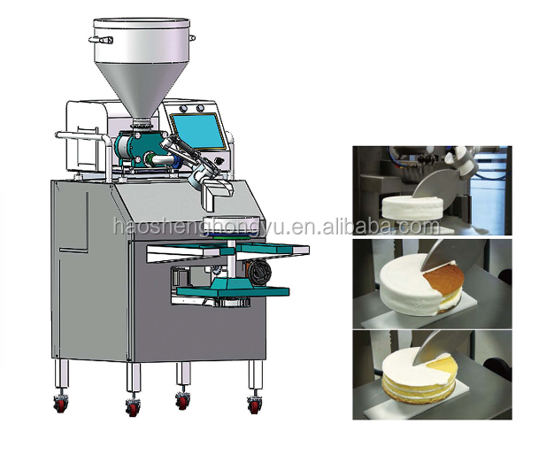 200KG Fully Automatic Cake Making Machine Ice Cream Spreading Decorating