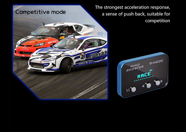 Metal Panel Black Car Electronic Throttle Controller 51mm*32.5mm*6.2mm