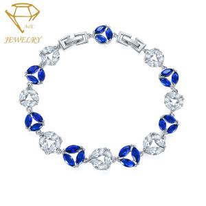 Quality Anti Allergy 6.9 Inches Diamond Women's Bracelets Brass wholesale
