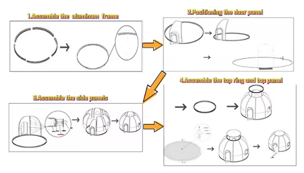 Hotel Dome Tent Modular Homes Prefab Sunscreen Double Bubble Polycarbonate Dome Tent