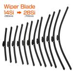 16 Inch J-HOOK Car Frameless Wiper Blade for Ford Auto Vehicles Accessories