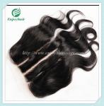 Lace top closure 5''x5''brazilian virgin hair natural color body wave 10''-24''L