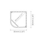 6063 T5 Corner Aluminum Profile 20mm LED For House k39