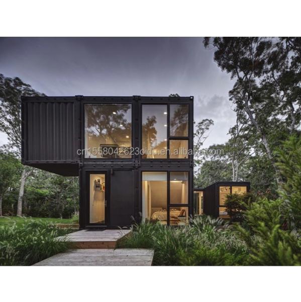 Residential 20ft Prefab Container House with Glass Wall Office Villa and Two
