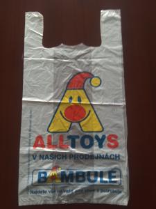 Quality 240+120*450mm 16mic Plastic T-Shirt Shopping Bag - 500/Case , HDPE Material wholesale