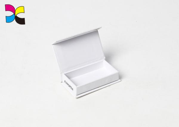 White Cardboard Custom Gift Box Packaging Black Logo UV Finish Printing Custom