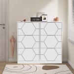 Wooden shoe cabinet with six door