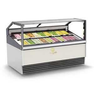 Quality Italian Marble Gelato Showcase with Ventilated Cooling System - 1650W Power wholesale