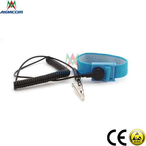 Anti Allergic 6'' Cable Adjustable 2*21cm Band Electrostatic Wrist Strap