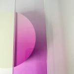 White Purple Gradient Glass Laminated Stained Fused Art Glass