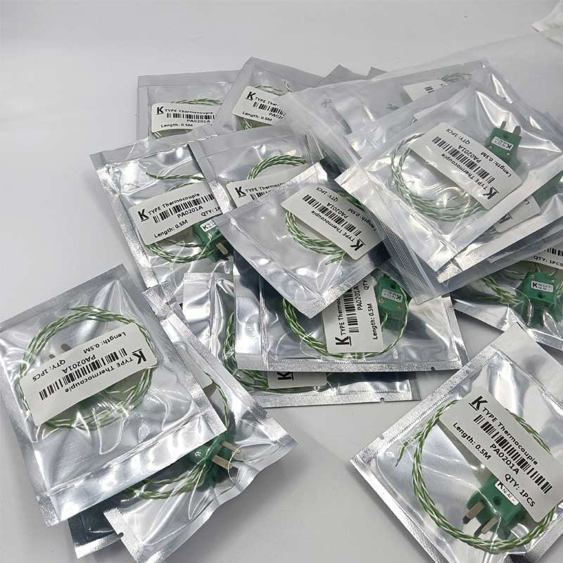 fiberglass PFA PTFE SMT Spare Parts 20AWG 24AWG Easy Plug MICC Thermocouple K Type