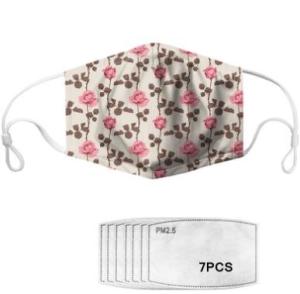 Quality Non Disposable Breathable Floral Print Cloth Face Mask wholesale