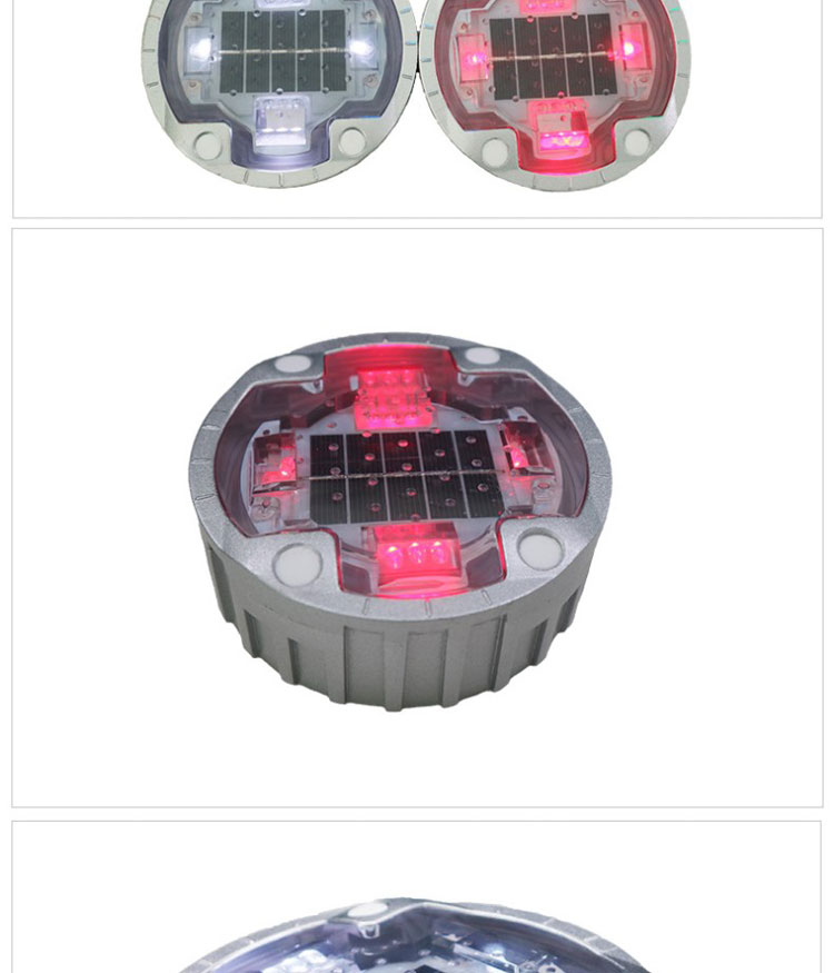 Colored Waterproof LED Solar Aluminum Cat Eye Reflective Road Stud for Roadway Safety