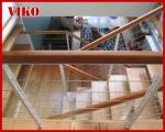 Steel Cable Stair VK71SC Aluminum Baluster Treed BeechGlass Handrail 304