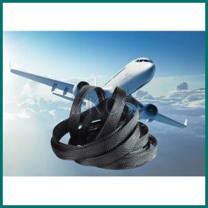 Quality 25mm PET Monofilaments Braided Flexible Sleeving For Airplane Industry wholesale