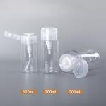 200ml 300ml Makeup Plastic Packaging Bottles Clear Press Pump Discharge PET