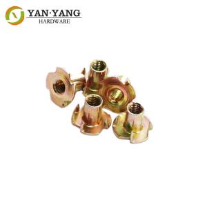 Quality Furniture Accessory Zinc Plated Fastening T-Nuts Metal Screws wholesale