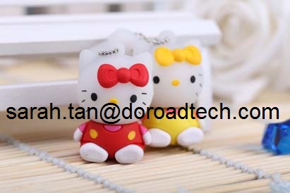 Customized Cute Hello Kitty Genuine Capacity PVC USB Flash Drives