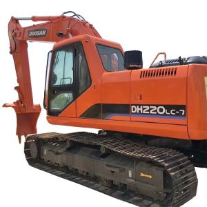 Quality Used Doosan Excavator DH220Lc-7 with Original Hydraulic Cylinder and Good Cab Sealing wholesale