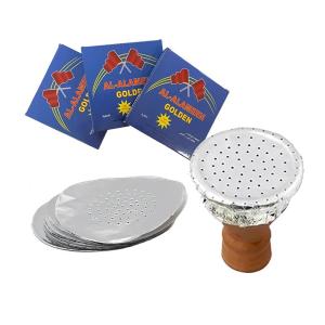 Quality Silver Hookah Shisha Aluminum Foil Paper With Hole For Tobacco Bowl Accessories wholesale