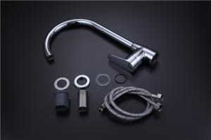 Quality Contemporary Kitchen Sink Faucets , Cold Hot Single Handle Stainless Steel Faucet wholesale