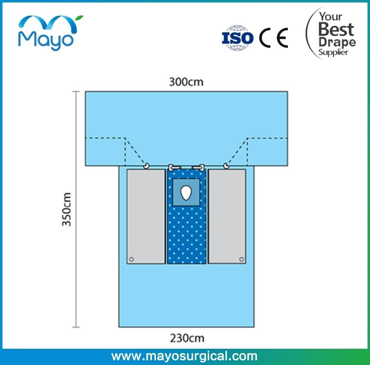 Customized Orthopedic Hip Drape With Double Pouch