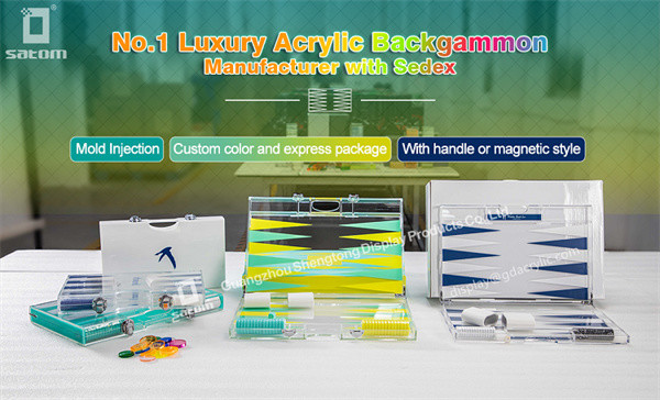 High-end Gifts Colorful Gift Box Package Customizable Pieces Acrylic Backgammon Set
