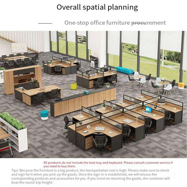 Private Office Area Modular Workstation Desk with Modern Design Style and MFC Material