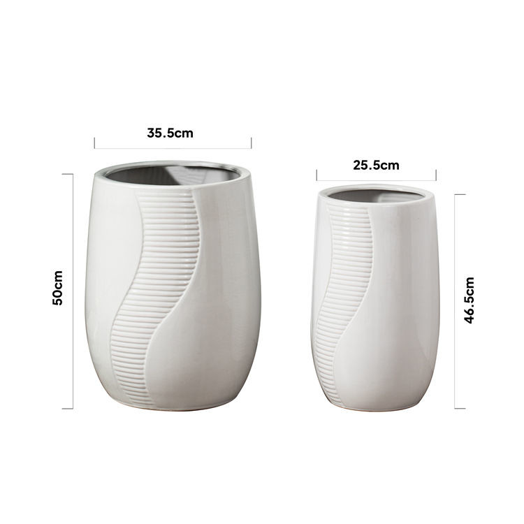Garden Pot Supplies Home Indoor Outdoor Decorative Plant Pot Big White Ceramic Planter Flower Pots