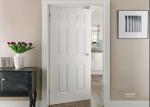 Laminate Coated Wood Composite Door , MDF Interior Wood Doors With Customized