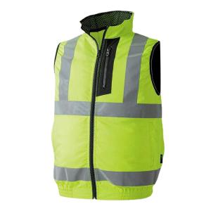 Quality Fluorescent Reflective Fan Cooling Vest Double Fan Hi Vis Shirts wholesale