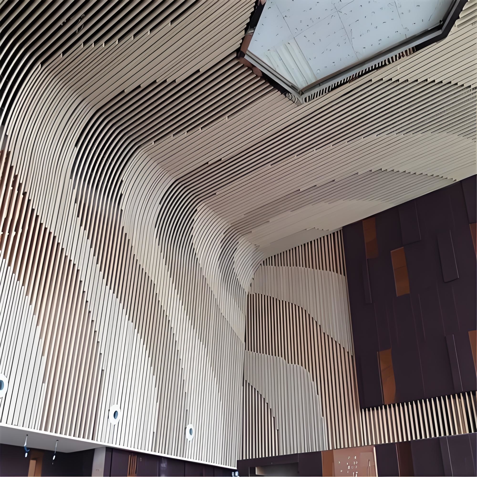 Aluminum Design Wall Ceiling Decoration Curved Corrugated Ceiling Panels Celling Stretch Sky 3d Ceiling