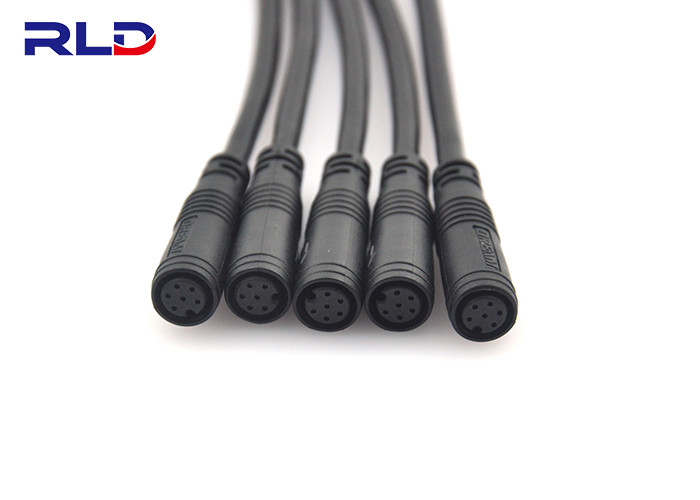 6 Pin 2A M8 IP65 Waterproof Wire Connector Plugs For E Bike