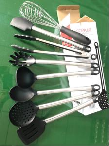 8 Pieces Heat Resistant Silicone Kitchen Utensils Set With Stainless Steel