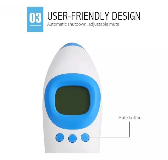 Baby ABS Material 32℃ Medical Infrared Forehead Thermometer