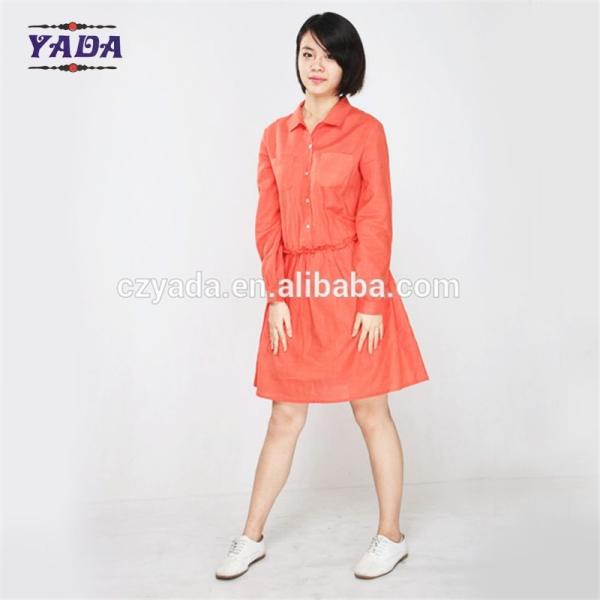 Women long sleeve cotton and linen summer casual slim 2018 fashion women dress i