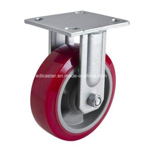 Quality Zinc Plated 6&quot; 420kg Heavy Duty Rigid TPU Caster Wheel 7006-86 for Caster Application wholesale