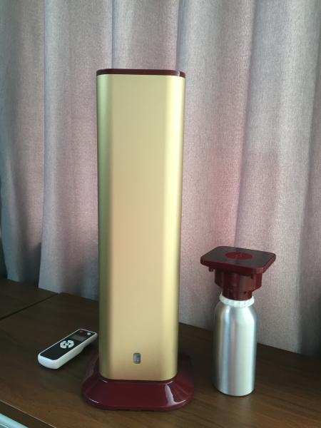 12w Remote Control Black / Silver / Gold Fragrance Oil Dispenser Machine 1500CBM
