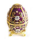 Zinc Alloy Luxury Easter Egg jewelry Box Russian Reticulate Metal Faberge Egg
