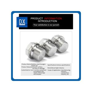Quality Hexagon Edge Screw Head Plug Flange Oil Plug Iron Nickel Plating wholesale