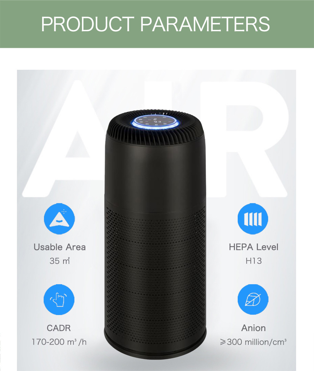 Carbon Filter HEPA 10 35m2 Home Air Purifier 18W UV Light