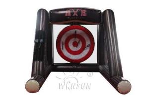 Quality 2019 Hot game outdoor inflatable Single Axe throwing game, Lumberjack throw sport games for sale wholesale