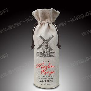 Quality SGS Drawstring Cotton Cloth Wine Gift Bags For Liquor wholesale