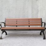 Plastic Coated 1500*500*750mm Outdoor Wood Slat Bench